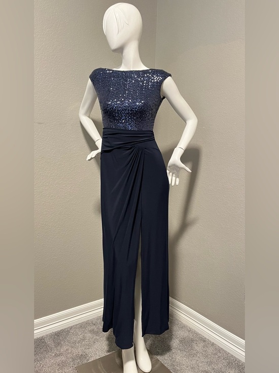 Ralph Lauren Dresses & Skirts - Women’s RALPH LAUREN  EVENING Navy Sequin Jersey Gown Maxi Dress Size 4